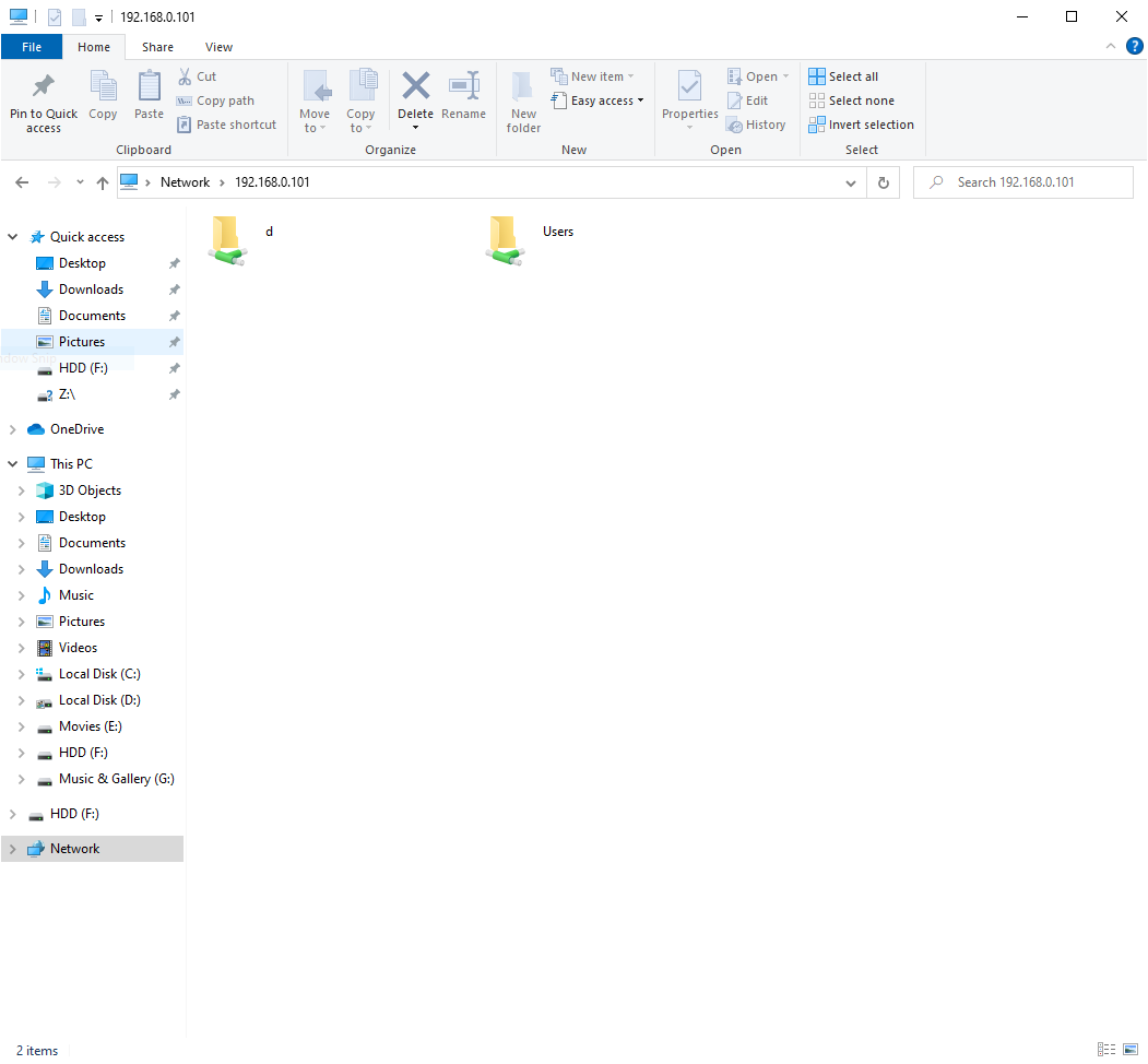 File Share via Network File Share via Network